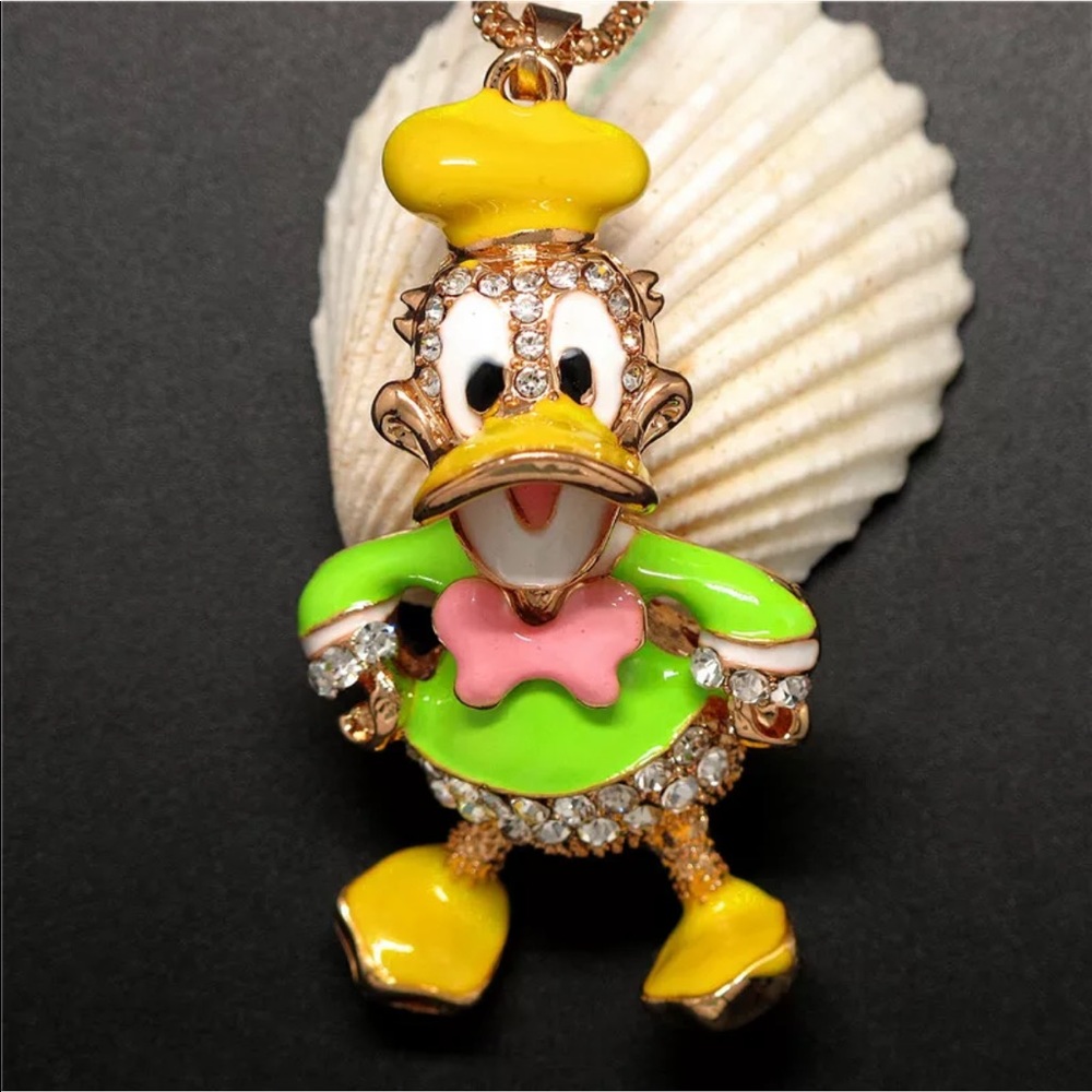 New Betsey Johnson Donald Duck Sailor Necklace - Picture 2 of 5